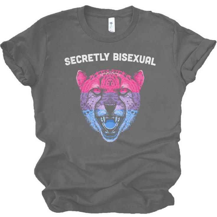 Secretly Bisexual Bi Introvert Bi Pride Antisocial LGBTQ Unisex Jersey T-Shirt