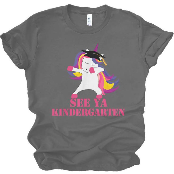 See Ya Kindergarten DABBING Unicorn Graduation Meme Unisex Jersey T-Shirt