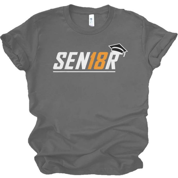 Senior 18 High School Graduation Eighteen Year Old Grad Unisex Jersey T-Shirt