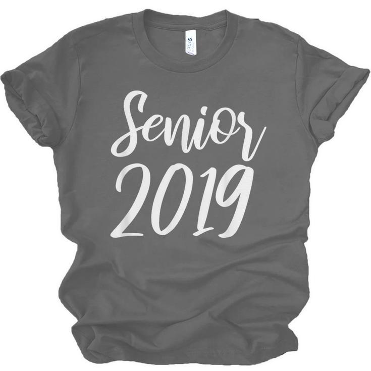 Senior 2019 Calligraphy Shirt Graduation For Adult Men Unisex Jersey T-Shirt