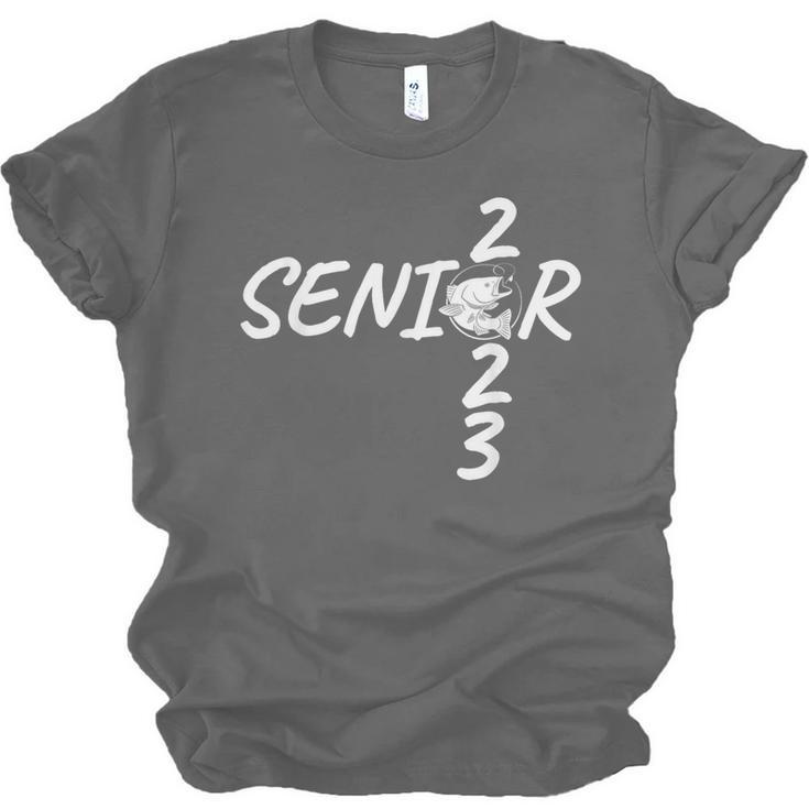 Senior 2023 Fishing Graduation Unisex Jersey T-Shirt