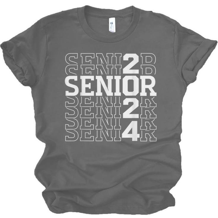 Senior 2024 Graduation Graduate Class Of 2024 Women Boy Girl Unisex Jersey T-Shirt