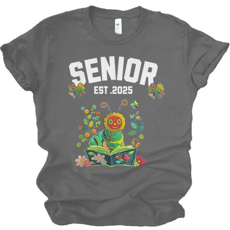 Senior 2025 Graduation Caterpillar For Kids Cute Coquette Unisex Jersey T-Shirt