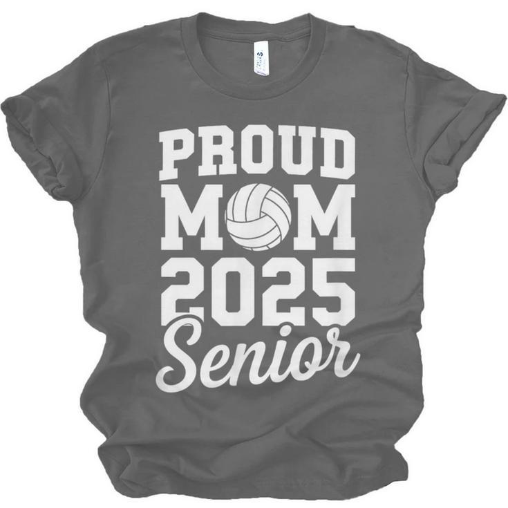 Senior 2025 Volleyball Mom High School Graduation Outfit Fun Unisex Jersey T-Shirt
