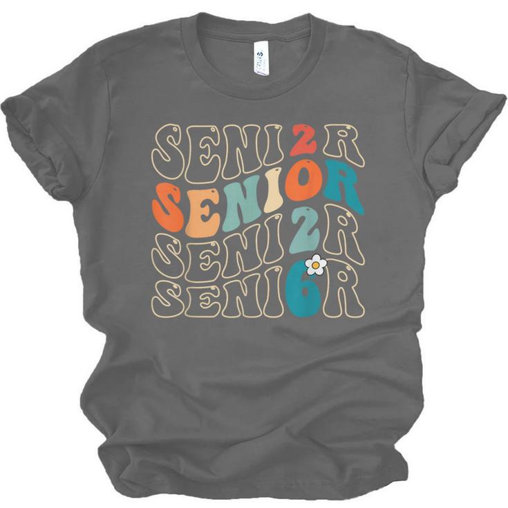 Senior 2026 Class Of 2026 Retro Groovy Graduation Grad Women Unisex Jersey T-Shirt