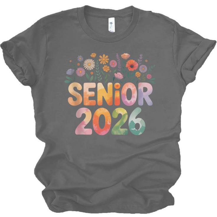 Senior 2026 Groovy Retro Grad Class Of 2026 Graduation Kids Unisex Jersey T-Shirt
