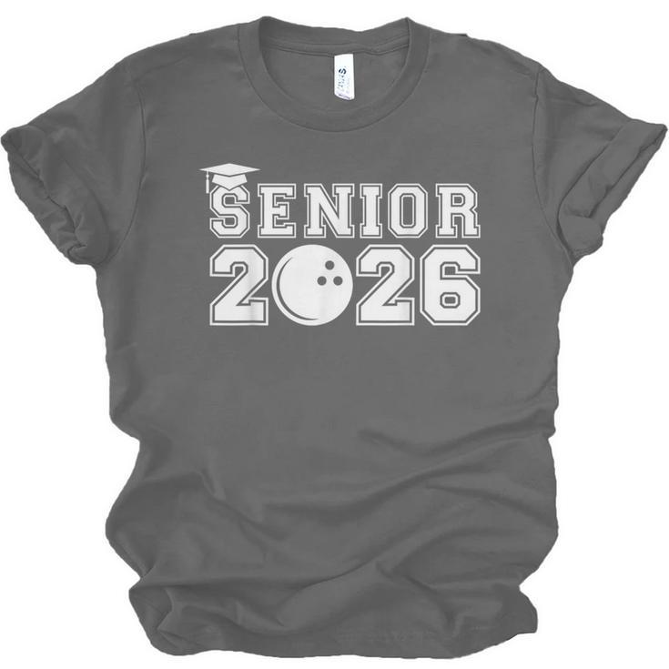 Senior Bowling Class Of 2026 Graduation School Graduate Unisex Jersey T-Shirt