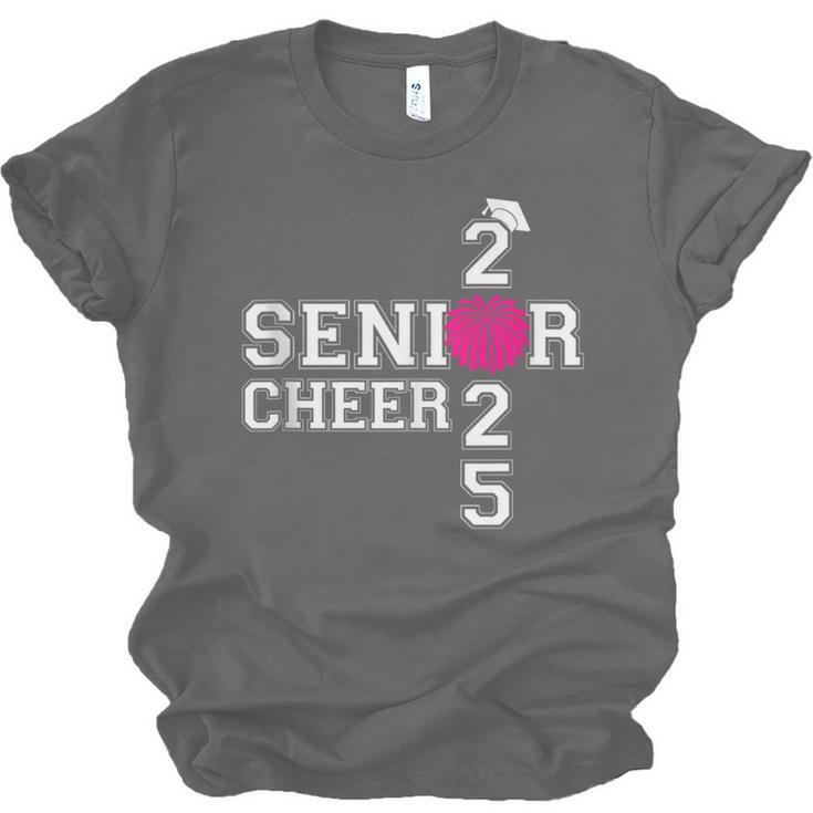 Senior Cheerleader Cheer Class Of 2025 Graduation Graduate Unisex Jersey T-Shirt