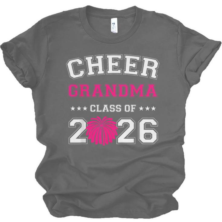 Senior Cheerleader Grandma Cheer Class Of 2026 Graduation Unisex Jersey T-Shirt