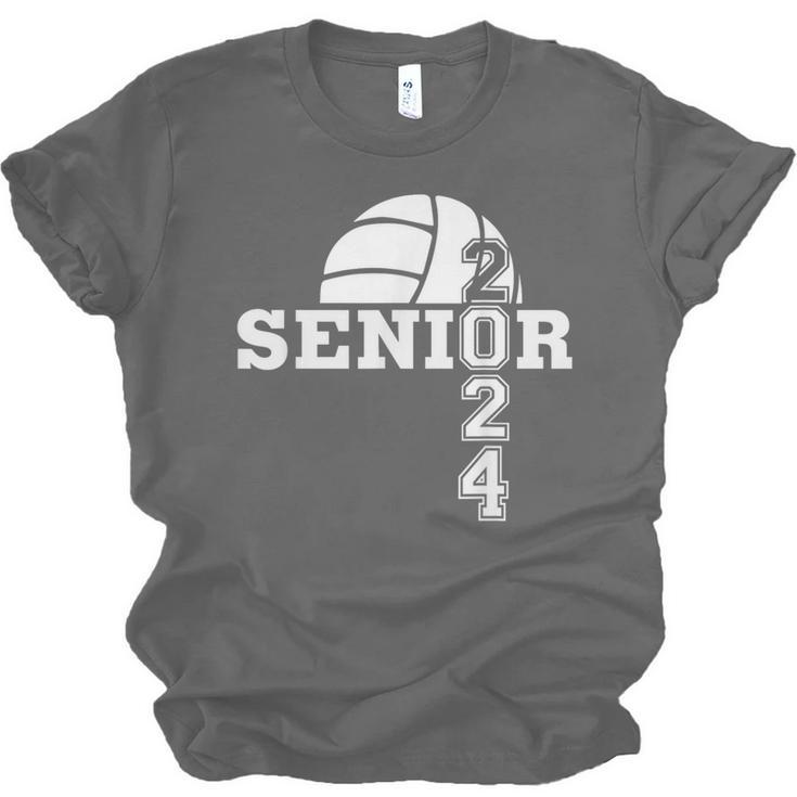 Senior Class Of 2024 Volleyball Seniors School Graduation Unisex Jersey T-Shirt