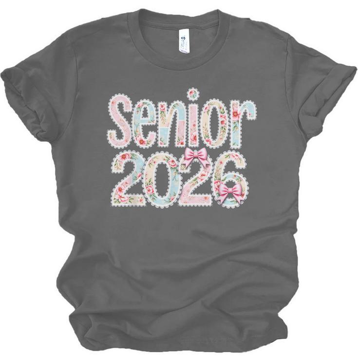 Senior Class Of 2026 Graduation 2026 Coquette Pink Bow Cute Unisex Jersey T-Shirt