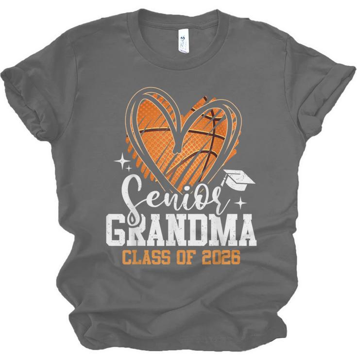 Senior Grandma Class Of 2026 Basketball Graduation Heart Unisex Jersey T-Shirt