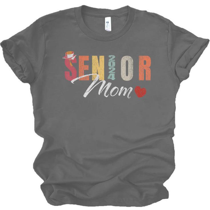Senior Mom 2024 Graduation Heart Class Of 2024 Unisex Jersey T-Shirt