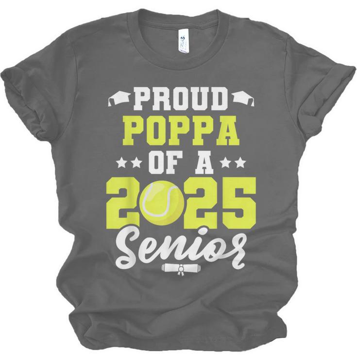 Senior Poppa 2025 Tennis Class Of 2025 Graduation Unisex Jersey T-Shirt