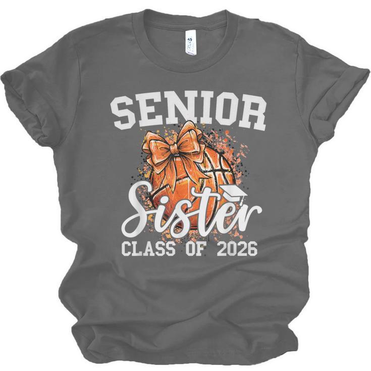 Senior Sister Class Of 2026 Coquette Basketball Graduation Unisex Jersey T-Shirt