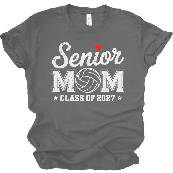 Senior Volleyball Mom Class Of 2027 Graduation Graduate Unisex Jersey T-Shirt