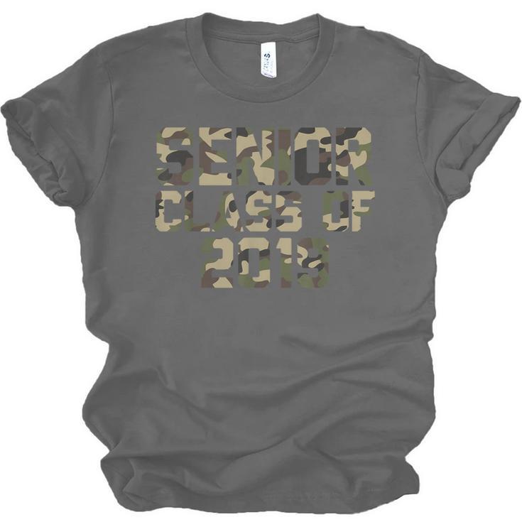 Seniors 2019 Class TShirt Camo Print T-Shirt Graduation Gift Unisex Jersey T-Shirt