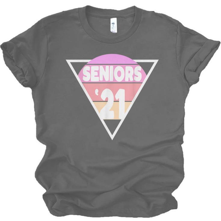 Seniors 2021 For Her Him Retro 21 Graduation Class Unisex Jersey T-Shirt