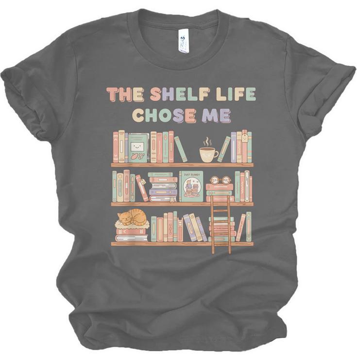 The Shelf Life Chose Me Bookstore Reading Lover Graphic Unisex Jersey T-Shirt