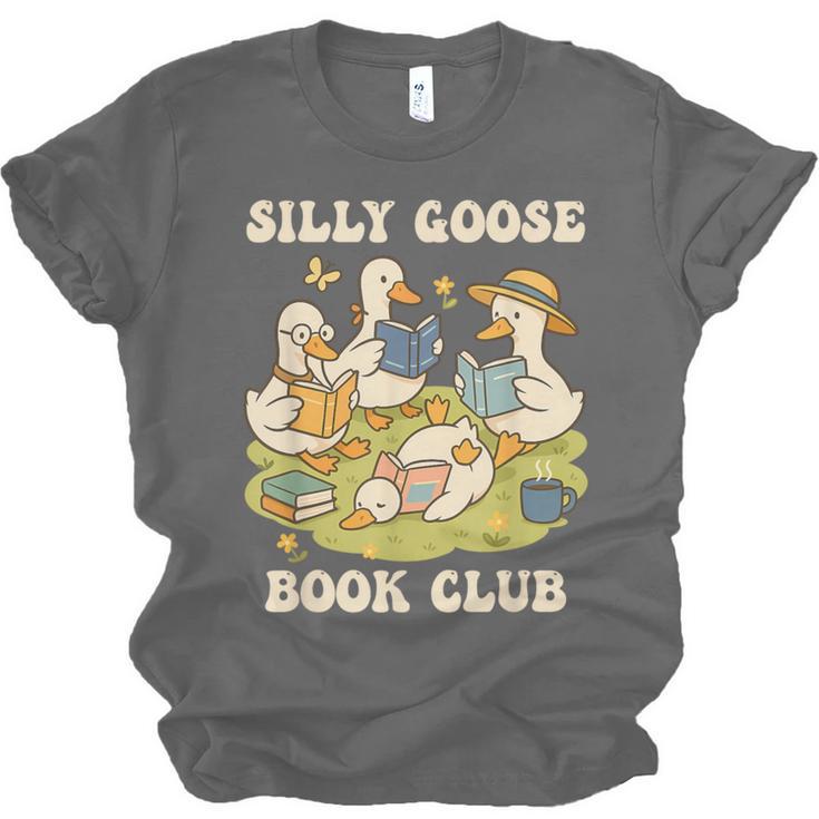 Silly-Goose Book Club Goose And Book Lovers Unisex Jersey T-Shirt