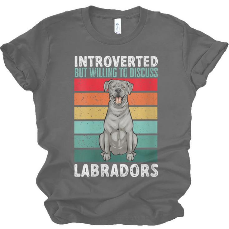 Silver Labrador Retriever Introvert Silver Lab Unisex Jersey T-Shirt