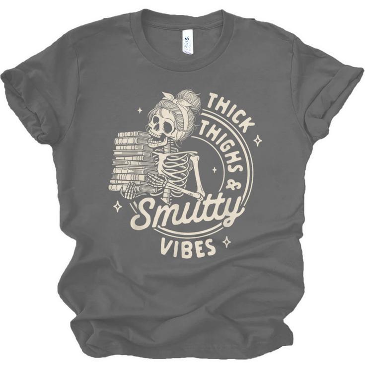 Smut Book Reader Spicy Romance Thick Thighs & Smutty Vibes Unisex Jersey T-Shirt Smut Book Reader Spicy Romance Thick Thighs & Smutty Vibes Unisex Jersey T-Shirt