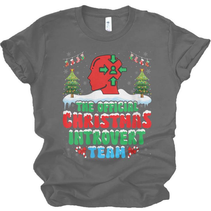 Snow Christmas Introvert Team Introverted Introvert Xmas Unisex Jersey T-Shirt