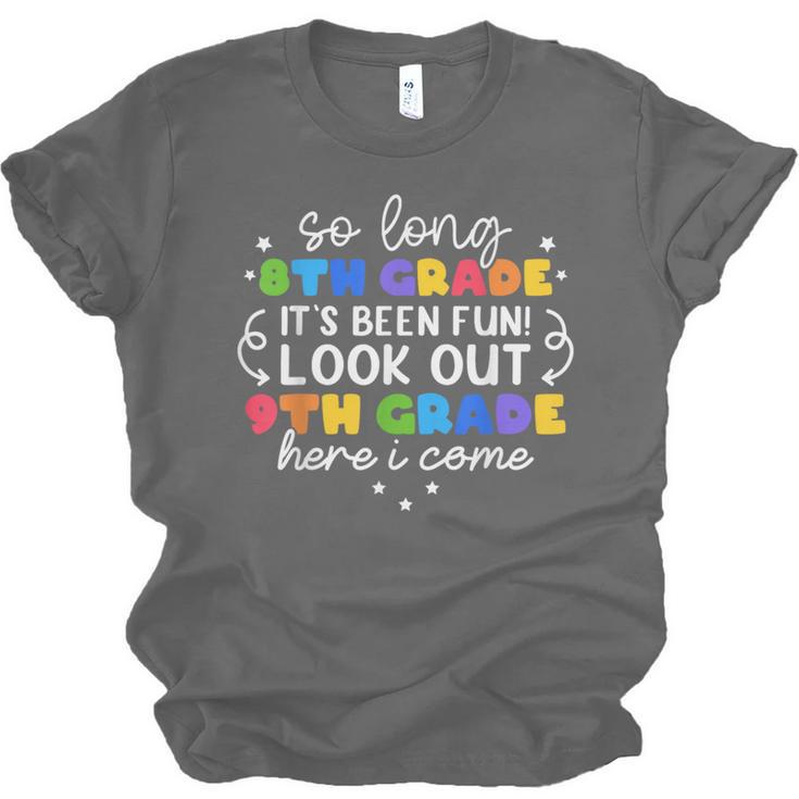 So Long 8th Grade 9th Grade Here I Come Graduation Cute Unisex Jersey T-Shirt