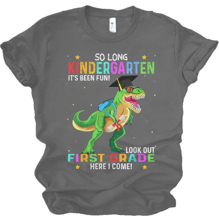 So Long Kindergarten Graduation Class 2025 Dinosaur Kids Unisex Jersey T-Shirt