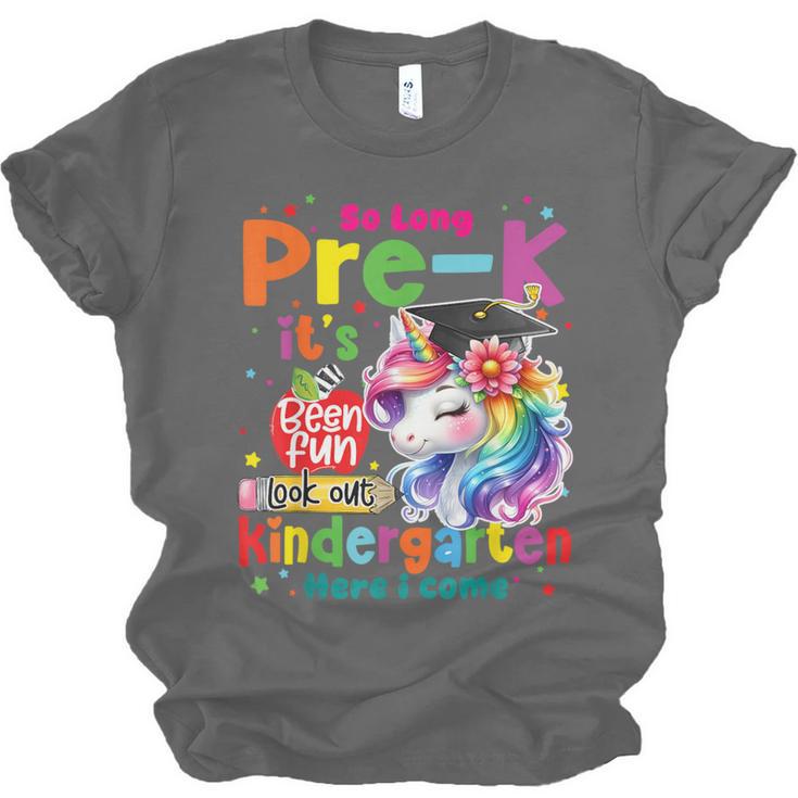 So Long Prek Pre-K Graduation Graduate Unicorn Kids Girls Unisex Jersey T-Shirt
