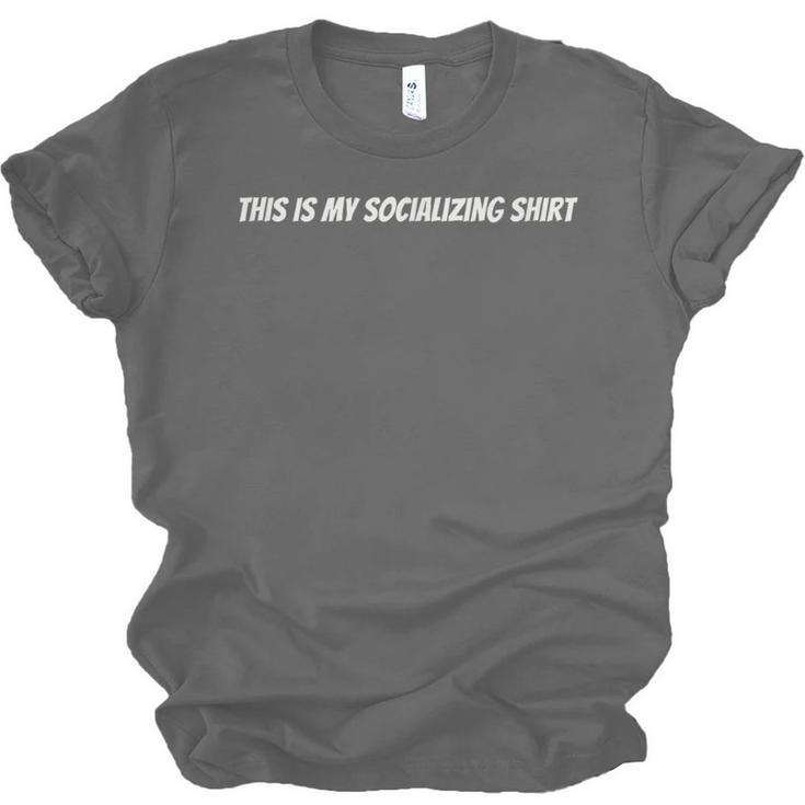 This Is My Socializing Shirt Introvert Humor Art Unisex Jersey T-Shirt