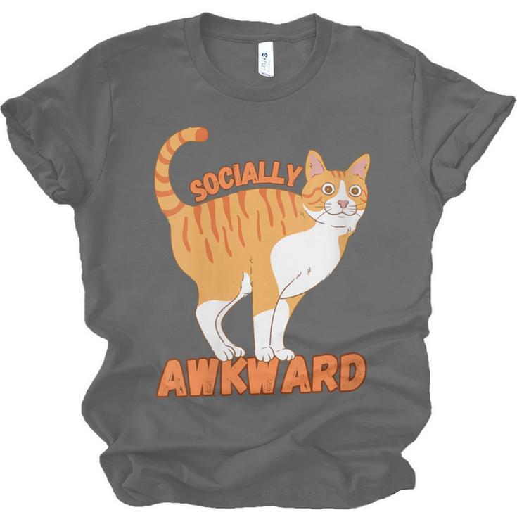SOCIALLY AWKWARD FUNNY CAT ANTISOCIAL INTROVERT WEIRD Unisex Jersey T-Shirt SOCIALLY AWKWARD FUNNY CAT ANTISOCIAL INTROVERT WEIRD Unisex Jersey T-Shirt