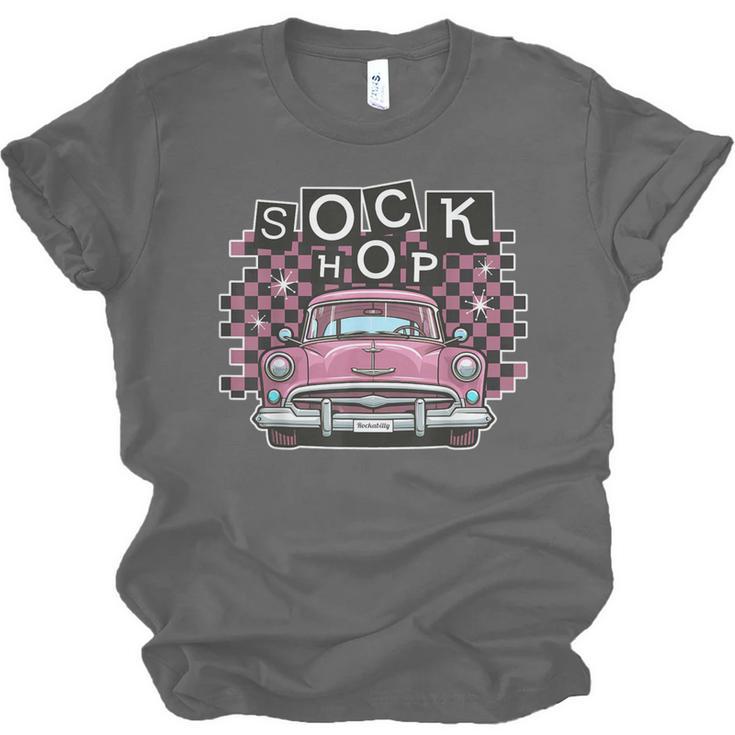 Sock Hop 50s Classic Car Nostalgia 1950s Greaser Unisex Jersey T-Shirt