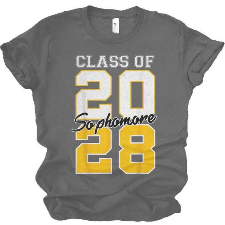 Sophomore 2028 Class Of 2028 Graduation 2028 10th Grade Unisex Jersey T-Shirt
