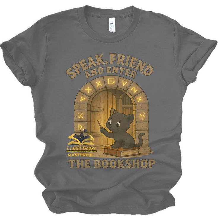 Speak Friend Enter Bookshop Magic Panther Unisex Jersey T-Shirt