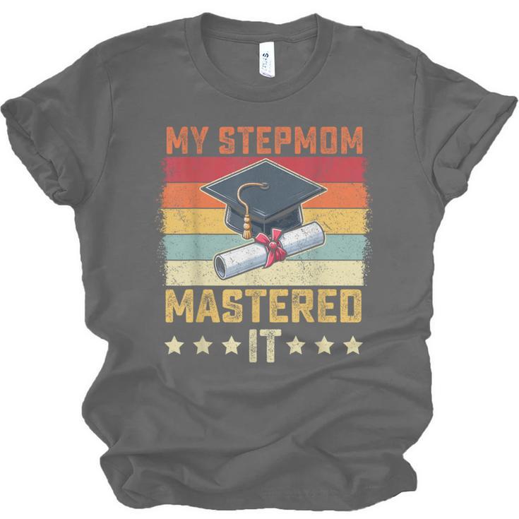 My Stepmom Mastered It Master's Degree Graduation Vintage Unisex Jersey T-Shirt