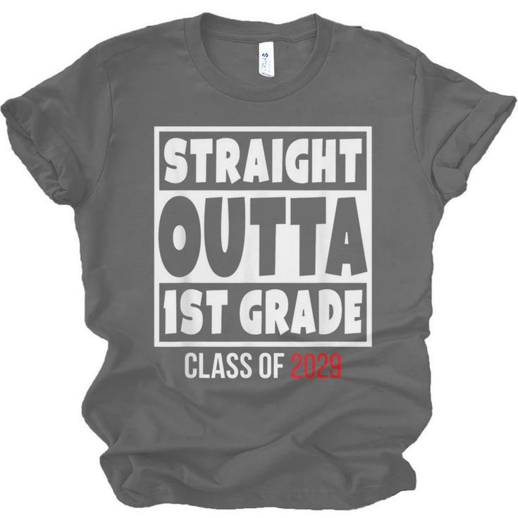 Straight Outta 1st Grade Class Of 2029 Shirt Graduation Unisex Jersey T-Shirt