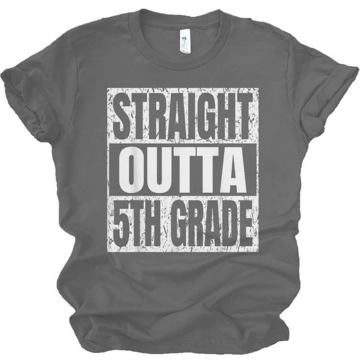 Straight Outta 5th Grade Graduation Motivational Unisex Jersey T-Shirt