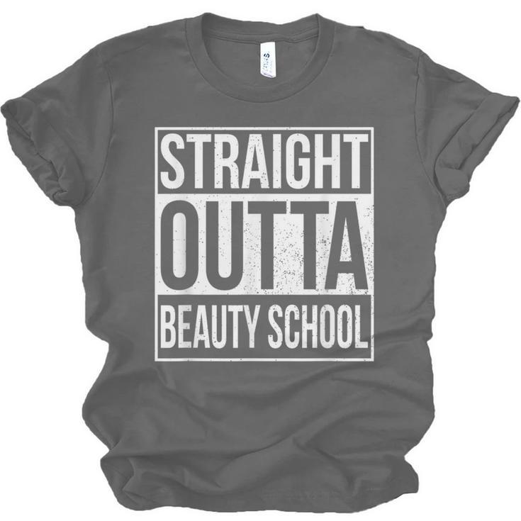 Straight Outta Beauty School Graduation Distressed Unisex Jersey T-Shirt