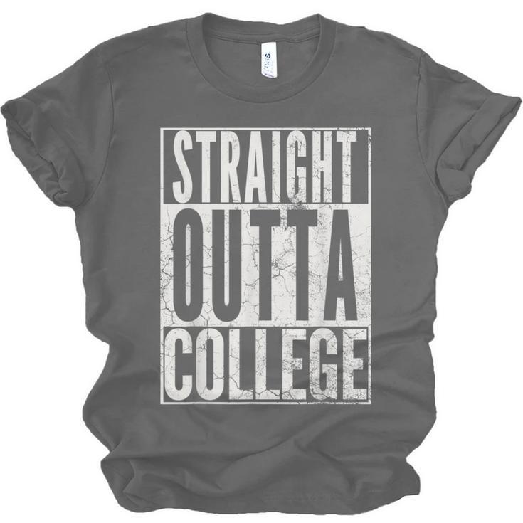 STRAIGHT OUTTA COLLEGE Graduation 2019Shirt Her Him Women Unisex Jersey T-Shirt