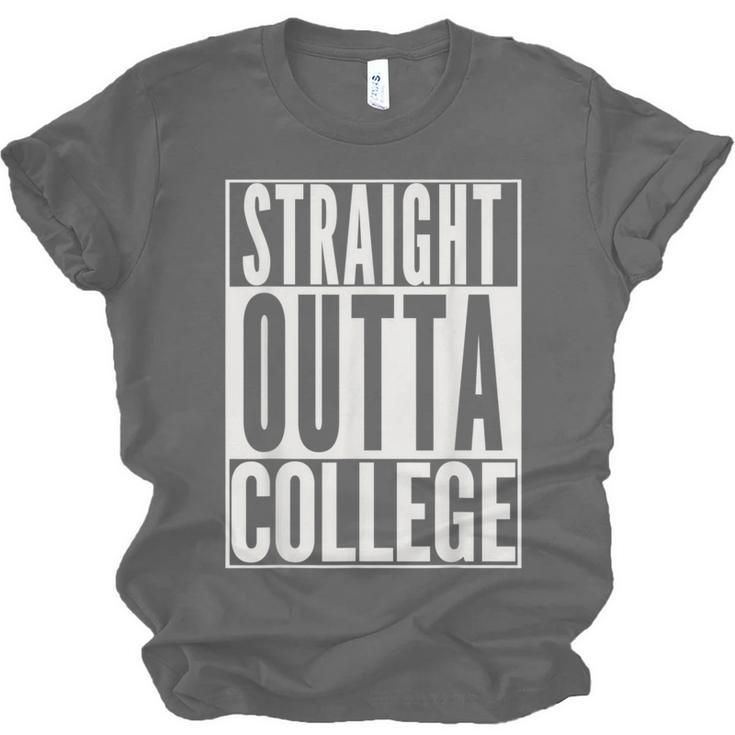 STRAIGHT OUTTA COLLEGE Graduation 2019 Her Him Women Unisex Jersey T-Shirt