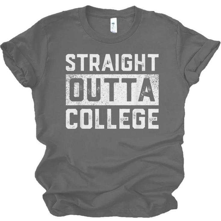Straight Outta College Graduation Adult Unisex Jersey T-Shirt