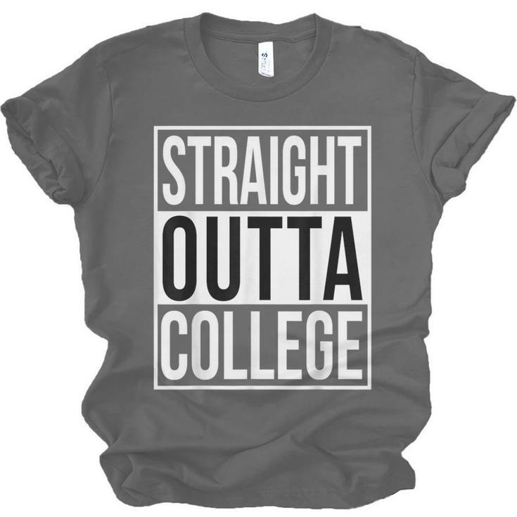 Straight Outta College Movie Parody Graduation Unisex Jersey T-Shirt