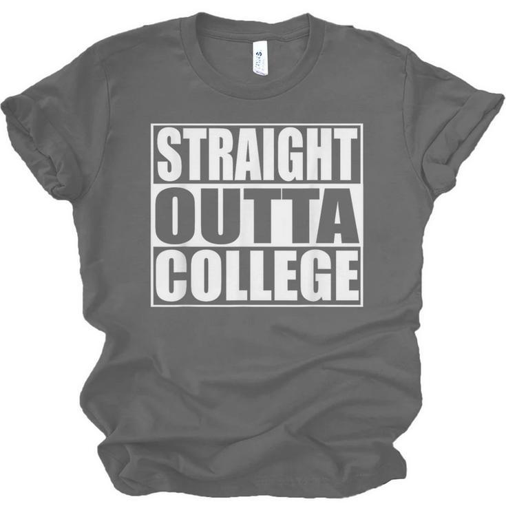 Straight Outta College Shirt College Graduation Shirt Unisex Jersey T-Shirt