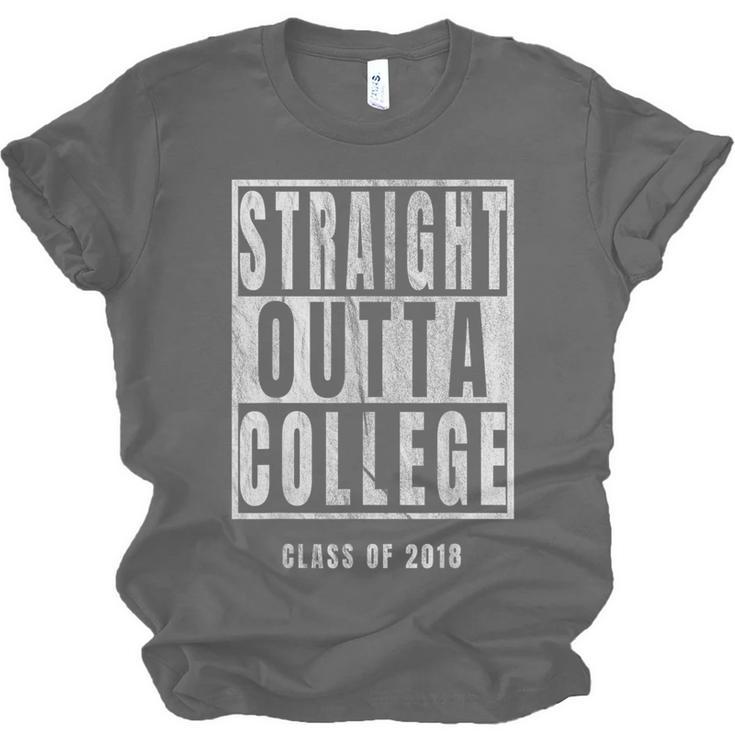 Straight Outta College s Graduation Unisex Jersey T-Shirt