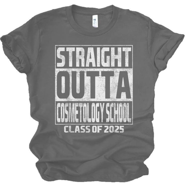 Straight Outta Cosmetology School Class Of 2025 Graduation Unisex Jersey T-Shirt