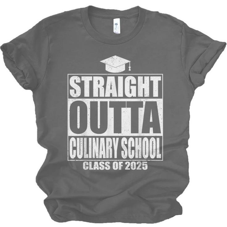 Straight Outta Culinary School Graduation Idea Class Of 2025 Unisex Jersey T-Shirt