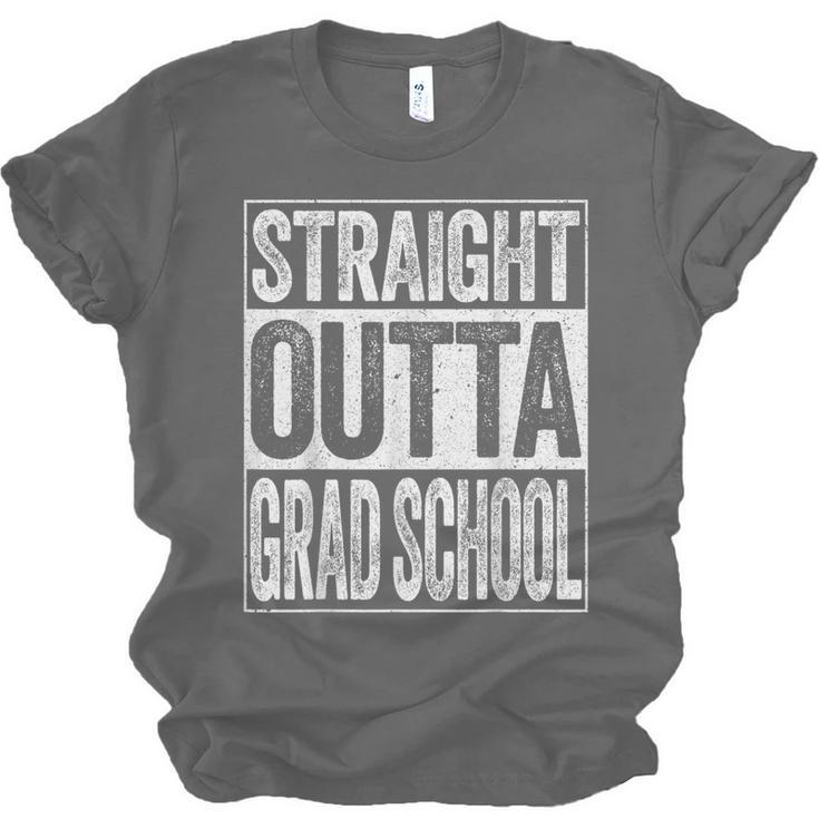 Straight Outta Grad School Shirt Boy Girl Graduation Unisex Jersey T-Shirt