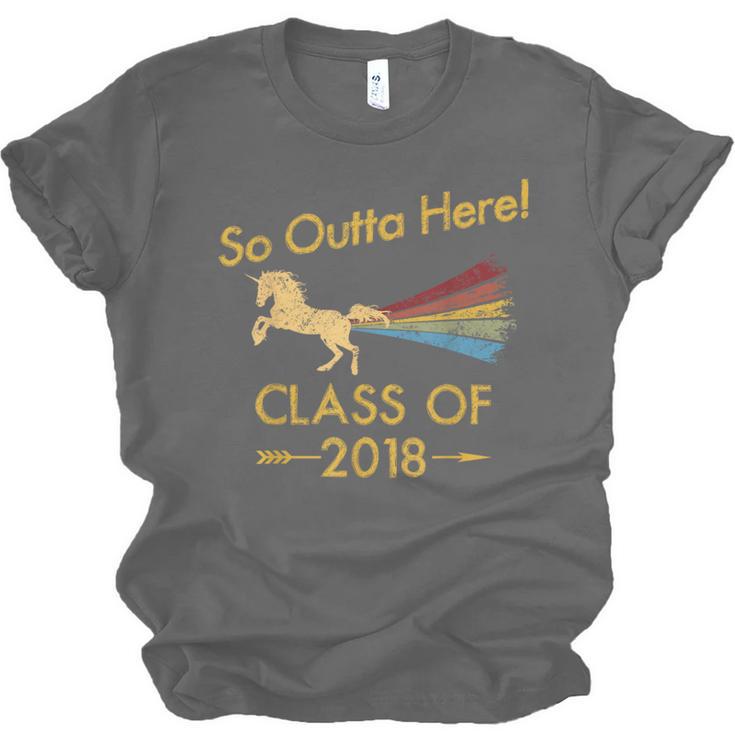 STRAIGHT OUTTA HIGH SCHOOL 2018 Grad Graduation Shirt Unisex Jersey T-Shirt