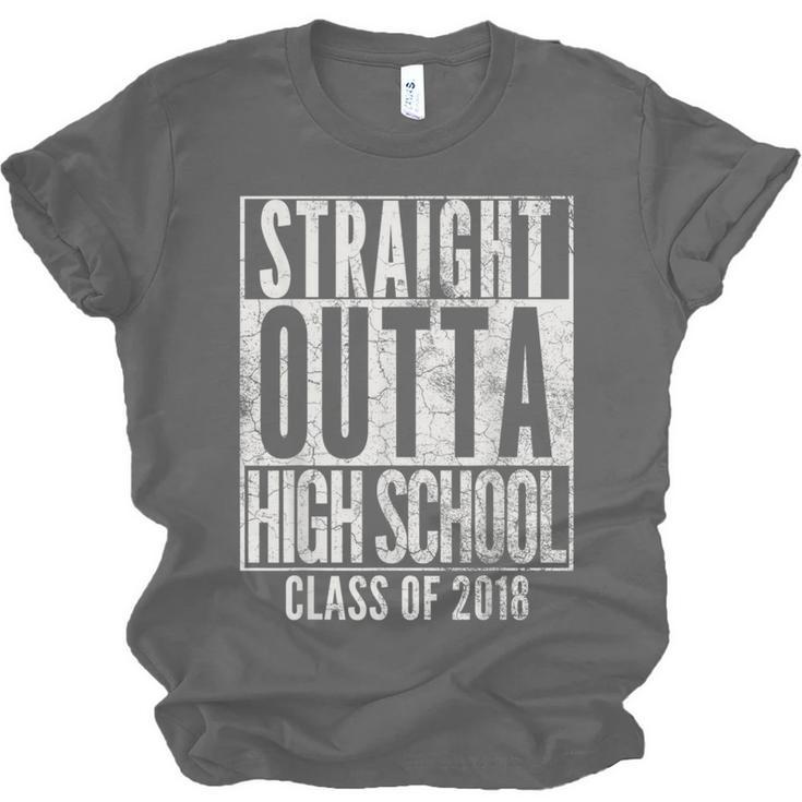 STRAIGHT OUTTA HIGH SCHOOL 2018 Graduation Grad Shirt Unisex Jersey T-Shirt